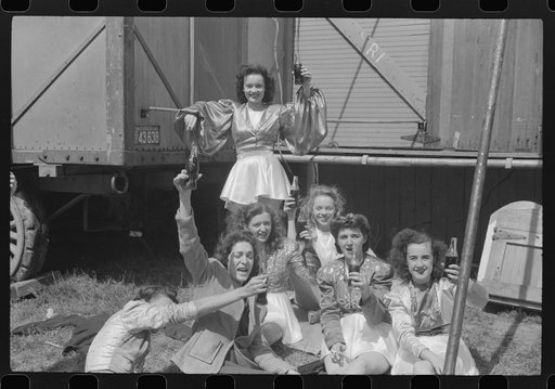Untitled photo, possibly related to: At the "girlie" show at the fair in Rutland, Vermont