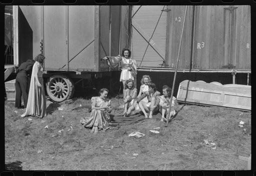 Untitled photo, possibly related to: At the "girlie" show at the fair in Rutland, Vermont