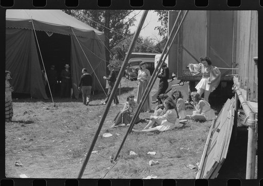 Untitled photo, possibly related to: At the "girlie" show at the fair in Rutland, Vermont