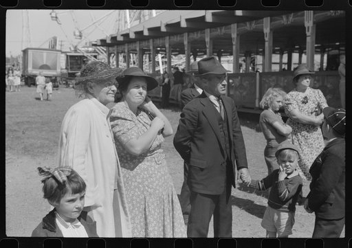 Spectators at the fair in Rutland, Vermont