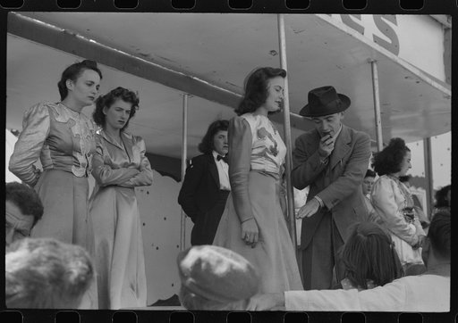 At a "girlie" show at the fair in Rutland, Vermont