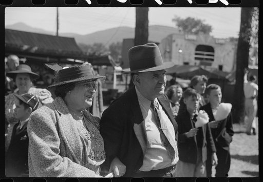 Spectators at the fair in Rutland, Vermont