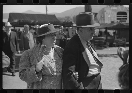 Untitled photo, possibly related to: Spectators at the fair in Rutland, Vermont