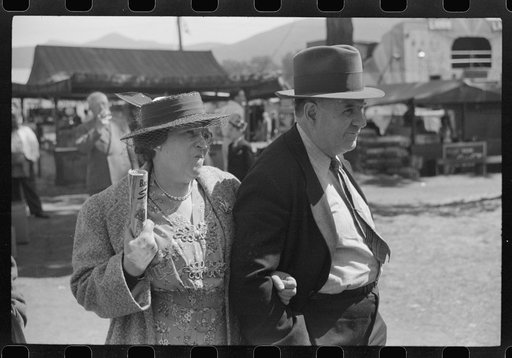 Untitled photo, possibly related to: Spectators at the fair in Rutland, Vermont