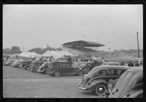 Untitled photo, possibly related to: Spectators at the Champlain Valley Exposition, Essex Junction, Vermont