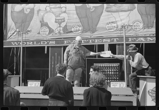 Untitled photo, possibly related to: A sideshow at the Rutland Fair, Rutland, Vermont