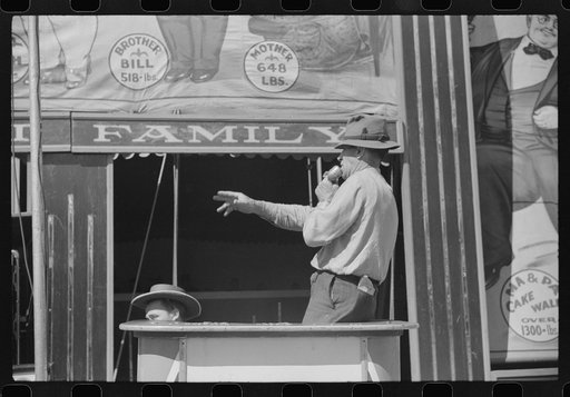 Untitled photo, possibly related to: A sideshow at the Rutland Fair, Rutland, Vermont