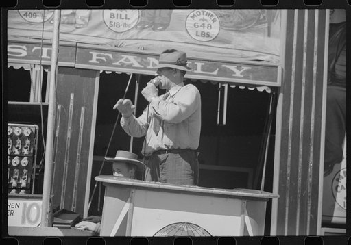 Untitled photo, possibly related to: A sideshow at the Rutland Fair, Rutland, Vermont
