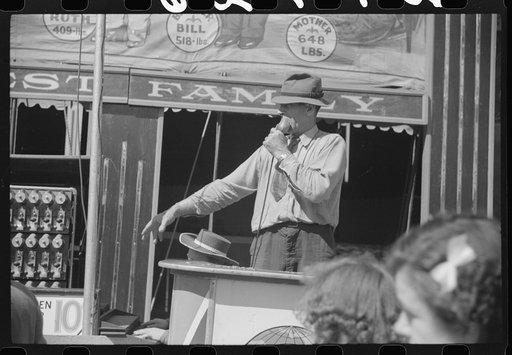 Untitled photo, possibly related to: A sideshow at the Rutland Fair, Rutland, Vermont