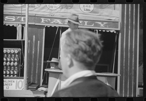 Untitled photo, possibly related to: A sideshow at the Rutland Fair, Rutland, Vermont