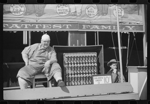 Untitled photo, possibly related to: A sideshow at the Rutland Fair, Rutland, Vermont