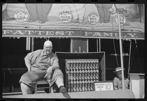Untitled photo, possibly related to: A sideshow at the Rutland Fair, Rutland, Vermont