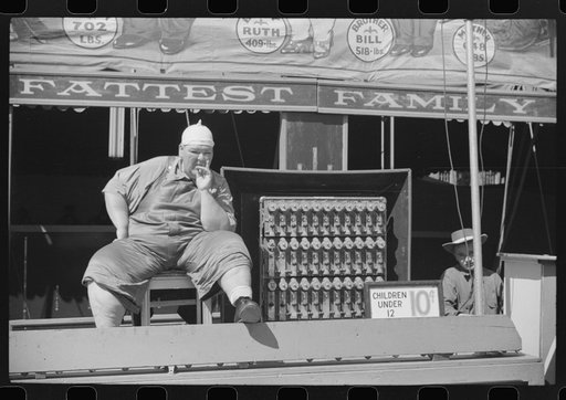 Untitled photo, possibly related to: A sideshow at the Rutland Fair, Rutland, Vermont