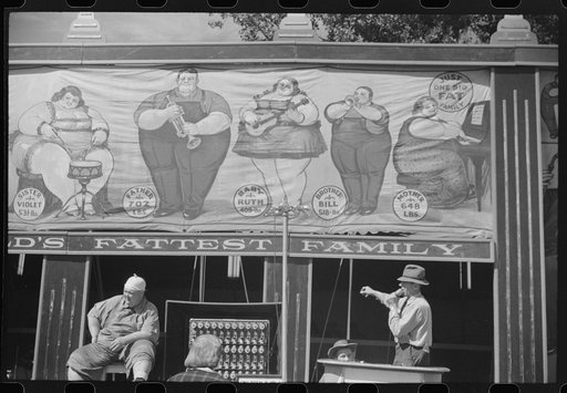 Untitled photo, possibly related to: A sideshow at the Rutland Fair, Rutland, Vermont