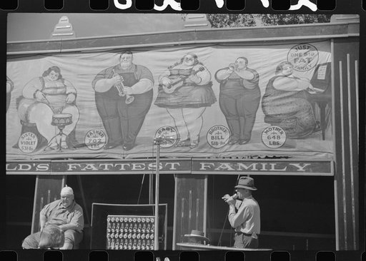 Untitled photo, possibly related to: A sideshow at the Rutland Fair, Rutland, Vermont