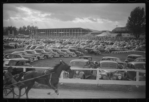 Untitled photo, possibly related to: Sulky races at the Rutland Fair, Vermont