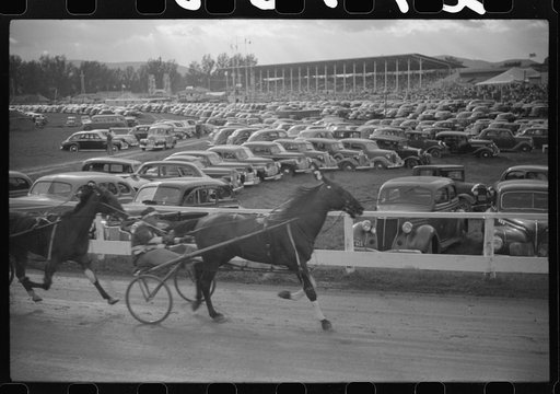 Untitled photo, possibly related to: Sulky races at the Rutland Fair, Vermont