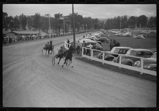 Untitled photo, possibly related to: Sulky races at the Rutland Fair, Vermont