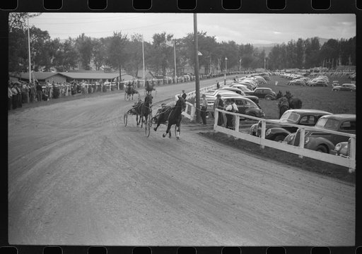 Sulky races at the Rutland Fair, Rutland, Vermont
