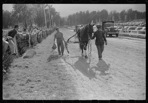 Untitled photo, possibly related to: Sulky races at the Rutland Fair, Vermont