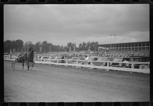 Untitled photo, possibly related to: Sulky races at the Rutland Fair, Vermont