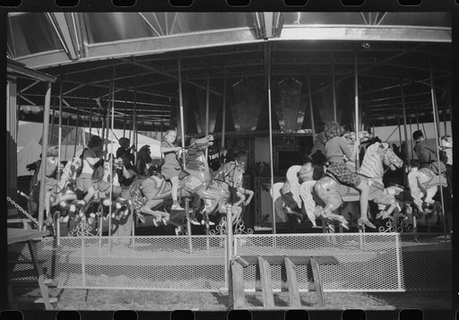 Untitled photo, possibly related to: Tired visitors at the Rutland Fair, Rutland, Vermont