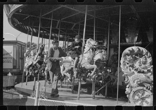 Untitled photo, possibly related to: The merry-go-round at the Rutland Fair, Vermont