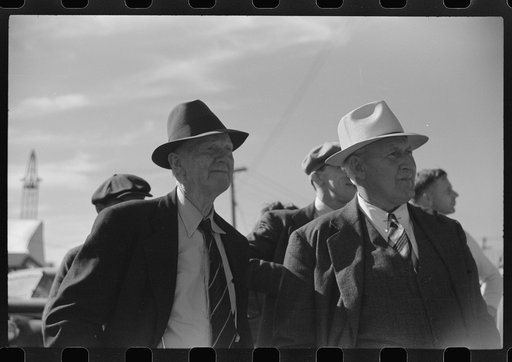 Untitled photo, possibly related to: Spectators watching sulky races at the Rutland Fair, Rutland, Vermont