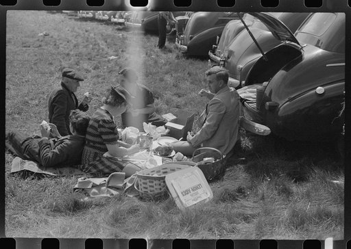Untitled photo, possibly related to: Picnic lunch at the Rutland Fair, Rutland, Vermont