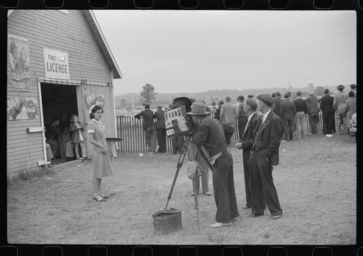 Essex Junction, Vermont. Tintype photographer at the Champlain Valley Exposition