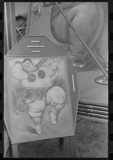 Poster advertising sideshow at the Rutland Fair, Rutland, Vermont