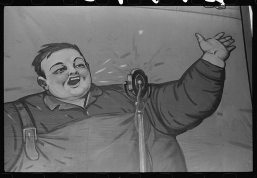 Poster advertising sideshow at the Rutland Fair, Rutland, Vermont