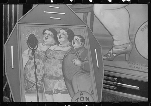 Poster advertising sideshow at the Rutland Fair, Rutland, Vermont