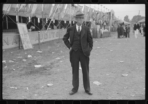 Lone visitor at the Champlain Valley Exposition, Essex Junction, Vermont