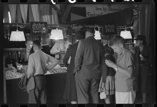 Untitled photo, possibly related to: At the jewelry booth at the Champlain Valley Exposition, Essex Junction, Vermont