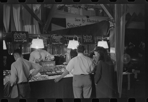 Untitled photo, possibly related to: At the jewelry booth at the Champlain Valley Exposition, Essex Junction, Vermont