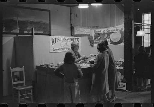 Untitled photo, possibly related to: Demonstrating kitchen gadgets at the Champlain Valley Exposition, Essex Junction, Vermont