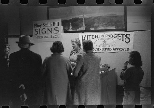 Untitled photo, possibly related to: Demonstrating kitchen gadgets at the Champlain Valley Exposition, Essex Junction, Vermont