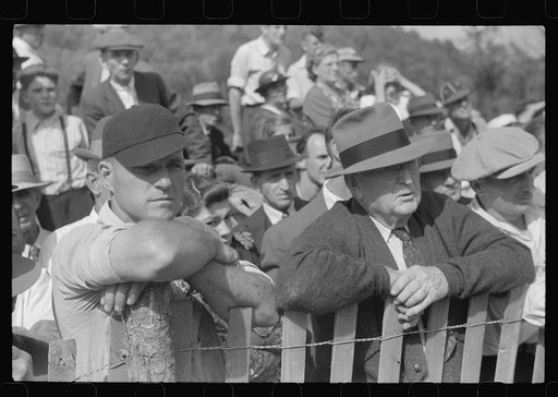 Untitled photo, possibly related to: Watching the weight-pulling contest at the "World's Fair" in Tunbridge, Vermont