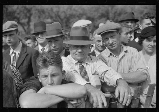 Watching the weight-pulling contest at the "World's Fair" in Tunbridge, Vermont