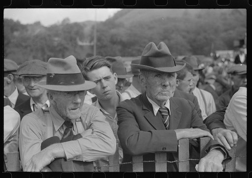 Watching the weight-pulling contest at the "World's Fair" in Tunbridge, Vermont