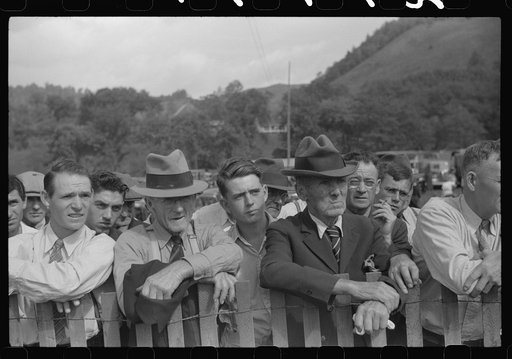 Untitled photo, possibly related to: Watching the weight-pulling contest at the "World's Fair" in Tunbridge, Vermont