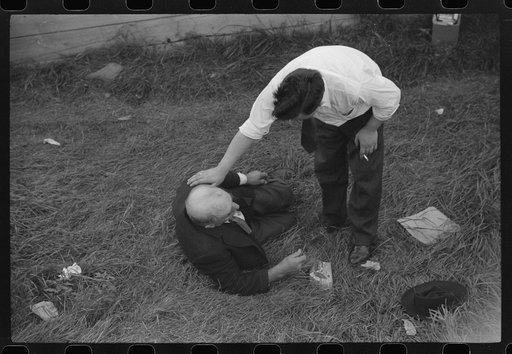 Untitled photo, possibly related to: Having a picnic lunch at the "World's Fair" in Tunbridge, Vermont