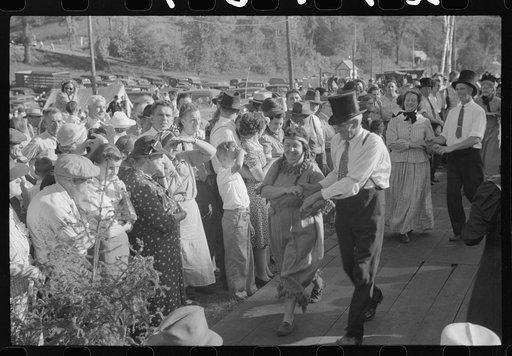 Folk dancing at the "World's Fair" in Tunbridge, Vermont