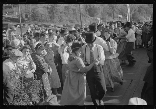 Folk dancing at the "World's Fair" in Tunbridge, Vermont