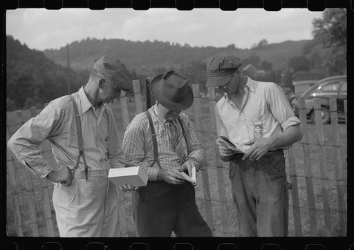 Untitled photo, possibly related to: Judges at the horse show at the "World's Fair" in Tunbridge, Vermont