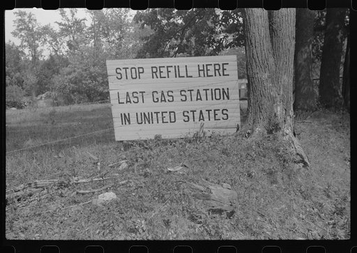 Untitled photo, possibly related to: Sign along a road leading to Canadian border north of Highgate Springs, Vermont