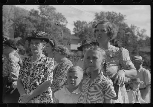 Spectators at the "World's Fair" in Tunbridge, Vermont