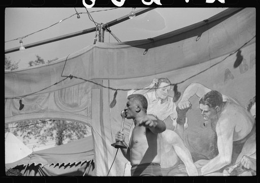 Untitled photo, possibly related to: Wrestlers at the "World's Fair" in Tunbridge, Vermont