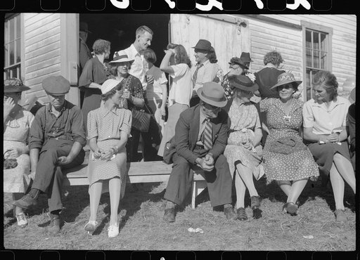 Untitled photo, possibly related to: Spectators at the "World's Fair" in Tunbridge, Vermont